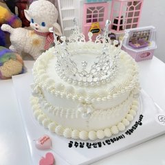 티아라 레이스 케이크👑✨ 3