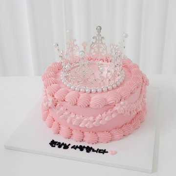 티아라 케이크 연핑크