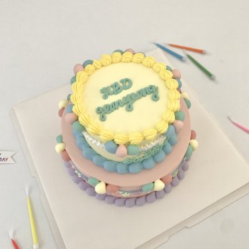 HBD 2단 케이크