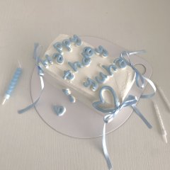 세로 리본 직사각 케이크 4