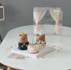 웨딩곰돌이 케이크