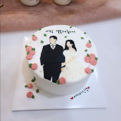 미니장미장식 케이크 2