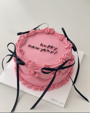 ribbon vintage cake