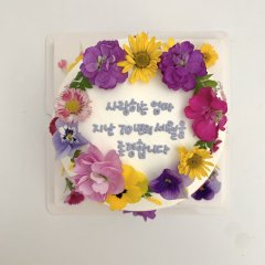 2단 컬러풀 플라워 케이크 2