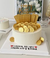 심플 골드바 케이크 2