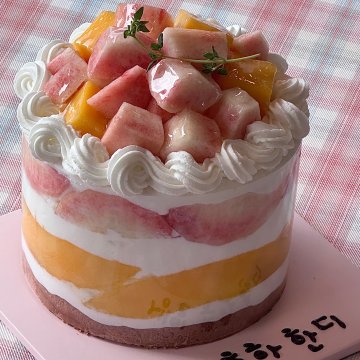 피치 망고 생크림 케이크(시즌 종료)