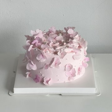 연핑크 수국