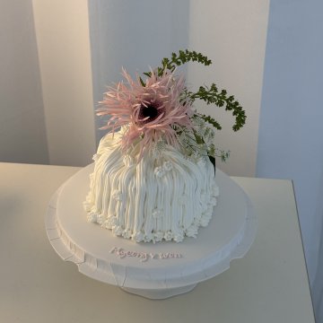 화이트+핑크 거베라폭포 gerbera waterfall_p+w