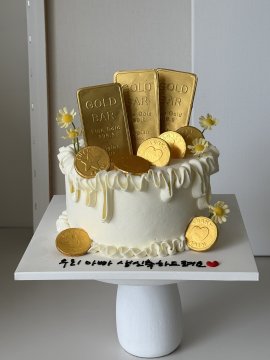 Glipple goldBar cake