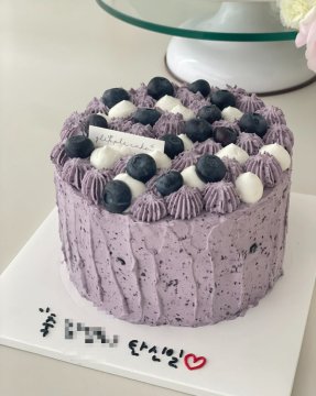 생 블루베리 케이크