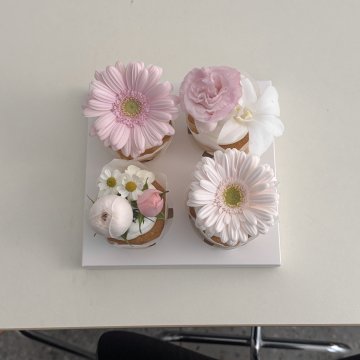 생화컵케이크 flower cupcake 2구/4구