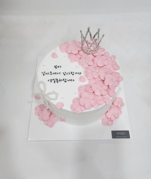 미니티아라 벚꽃 리본진주