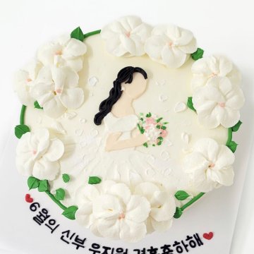 인물+입체꽃 빵케이크
