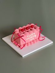 핑크 체리 직사각 케이크🍒 2