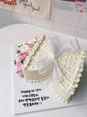 리본부케케이크 1