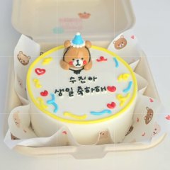 곰돌이생축케이크 1