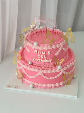 2단- 핑크&골드나비